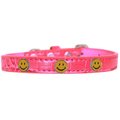 Mirage Pet Products Happy Face Widget Croc Dog Collar Bright PinkSize 12 720-23 BPKC12